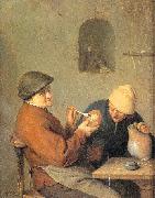 Ostade, Adriaen van The Drinker and the Smoker oil painting